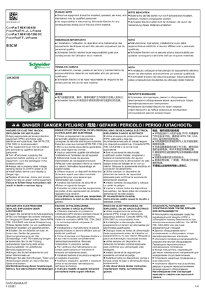 Image of ComPacT NSX, PowerPacT H-, J-, L-Frame - BSCM Breaker Status Control Module - Instruction Sheet