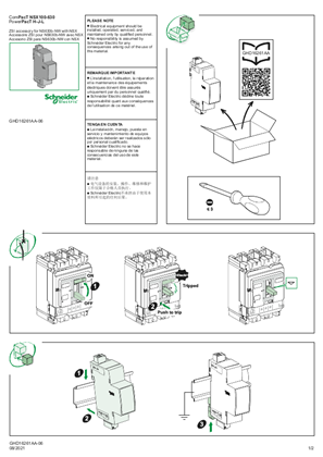Image de ComPacT NSX100-630, PowerPacT H-J-L - Accessoire ZSI pour NS630b-NW avec NSX - Notice de montage