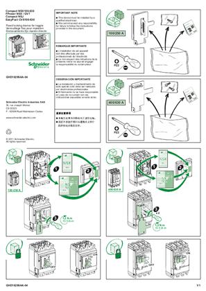 Image de ComPact NSX/NSJ, FPower NSX, GV7 and EasyPact CVS - Verrouillage fixe pour maneton - Notice de montage