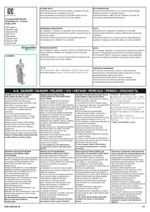 Image de ComPact NSX100-250, PowerPact H-, J-Frame, TeSys GV5 - Adaptateur SDE - Notice de montage
