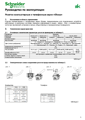Image of Розетки компьютерные и телефонные серии Glossa