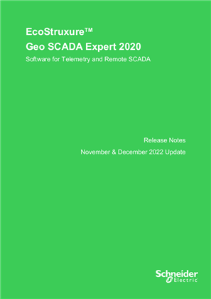 Image of Geo SCADA Expert 2020 Update December 2022 Release Notes