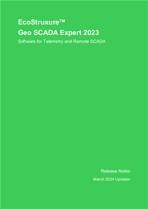 Image of GEO SCADA Expert 2023 Update March 2024 Release Notes