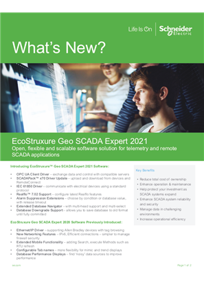 Imagen de Geo SCADA Expert 2021 What's New Flyer