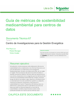 Imagen de Guía de métricas de sostenibilidad medioambiental para Centros de Datos