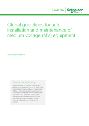 Image of Global Guidelines for Safe Installation and Maintenance of MV Equipment