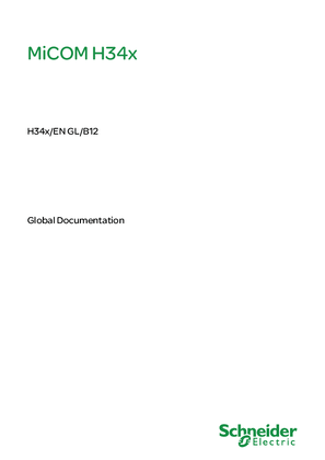 Imagen de MiCOM H34x, Manual (global file) H34x/EN GL/B12