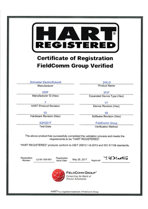 Image of Certificate Hart Registered L2-06-1000-661 244LD