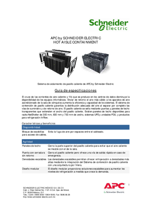 Imagen de Sistema de aislamiento de pasillo caliente de APC by Schneider Electric