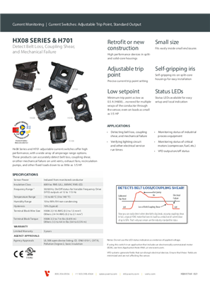 Image of Hx08 Series and H701 Current Switches - Specification Sheet