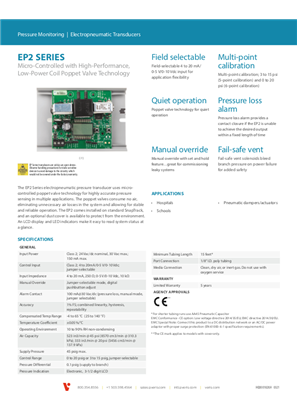 Image of EP2 Series Electropneumatic Transducers - Specification Sheet