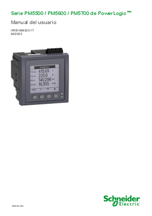 Manual Del Usuario De La Serie Pm5500 De Powerlogic Descargas Schneider Electric