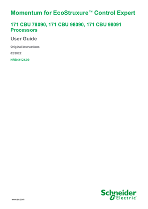 的映像 Momentum for EcoStruxure™ Control Expert - 171CBU78090, 171CBU98090, 171CBU98091 Processors, User Guide