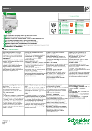 Image of Enerlin'X IO module - Input/Output interface for LV circuit breaker - Instruction sheet
