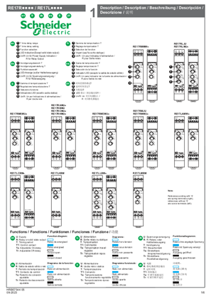 的映像 RE17R... / RE17L.... Timing modular rlays with solid state or relay output, 说明书