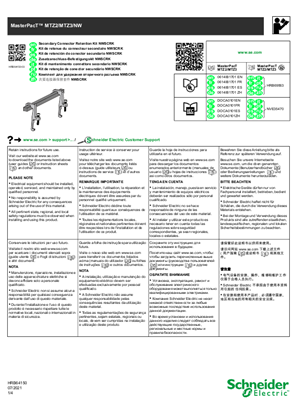 Image of Secondary Connector Retention Kit for MasterPacT MTZ2 / MTZ3 / NW Circuit Breakers, Installation Instructions