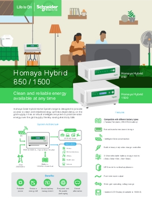Image of Homaya Hybrid 850/1500 - Technical Leaflet