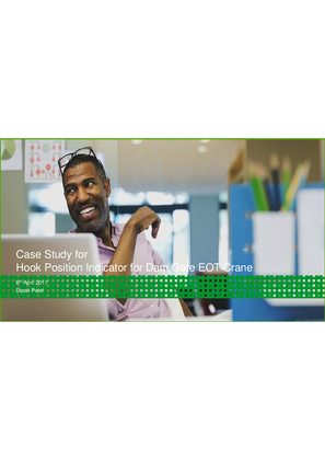 Image of Case Study for Hook Position Indicator for Dam Gate EOT Crane