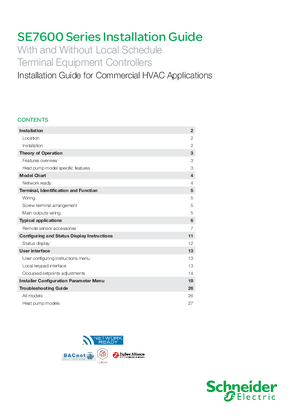 Image of SE7600 Series Installation Guide