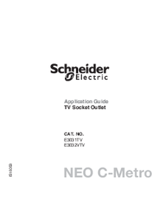 Image of Neo use manual of 1 GANG 75 OHM TV SOCKET