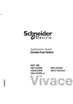 Image of VIVACE use manual for 20A 250V 1G 2W DP SWITCH W/NEON & EARTH