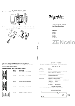 Image of ZENcelo- Full-Flat Switches-Instruction Sheet (EN)