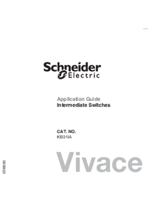 Image of Vivace use manual for 16AX 250V 1G 1 WAY SW