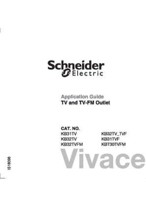 Image of Vivace use manual for 1 GANG TV CO-AXIAL OUTLET