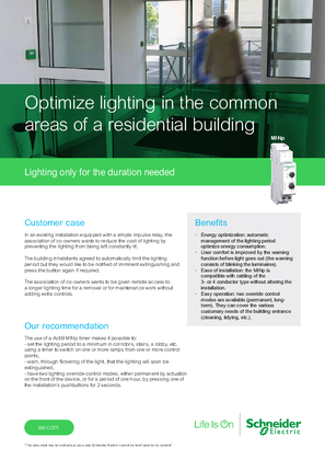 Image of Optimize lighting in the common areas of a residential building
