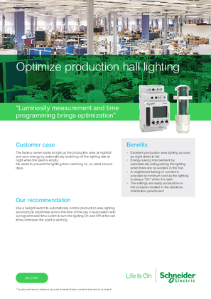 Image of Optimize production hall lighting
