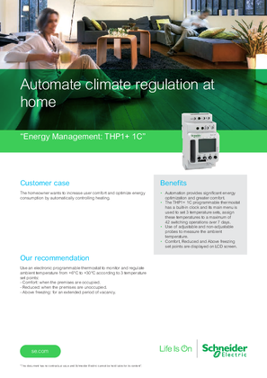 Image of Automate climate regulation at home THP1+ 1c