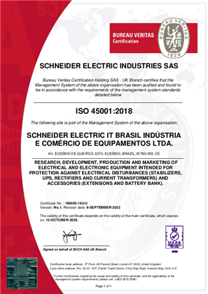 Image of ISO45001 Certificate Brazil Microsol SMS