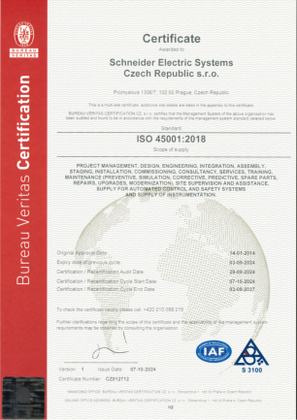 Afbeelding van ISO 45001 Certificate PA Europe