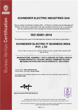 Image of ISO50001 Certificate IDF 1&2 RA