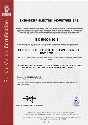 Image of ISO50001 Certificate IDF 8 RA