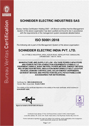 Image of ISO50001 Certificate SEIPL (SEPFC) RA