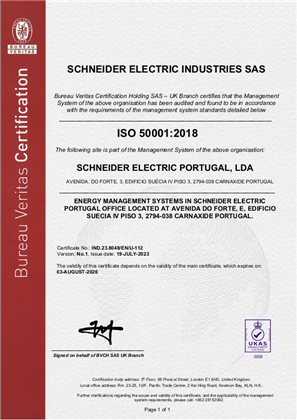 Image of ISO50001 Certificate SEP Carnaxide RA