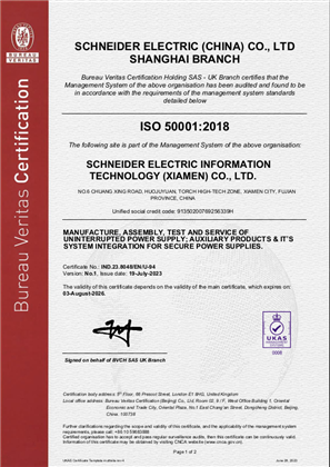 Image of ISO 50001 SITX Certificate