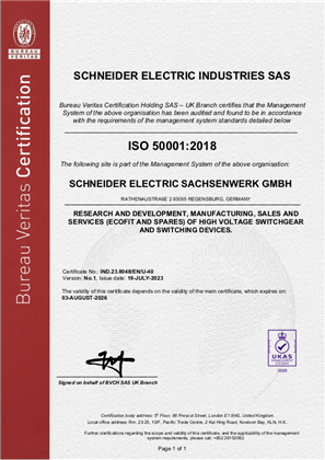 Image of ISO50001 Certificate Sachsenwerk GmbH-Regensburg-AGS RA