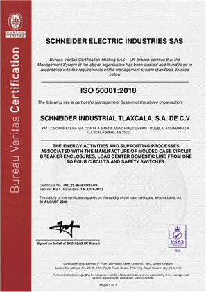 Image of ISO50001 Certificate Tlaxacla MX RA