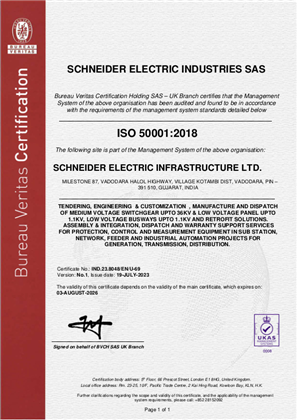 Image of ISO50001 Certificate VDR RA