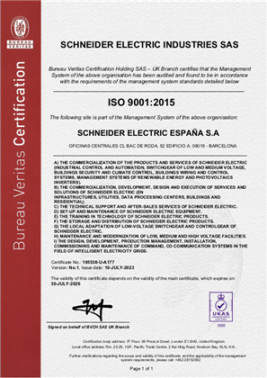 Image of ISO9001 BAC DE RODA Certificate