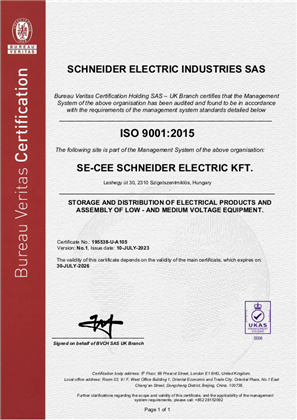 Image of ISO9001 Cee-Log RDC Budapest Certificate