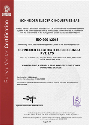 Image of ISO9001 IDF3 Certificate