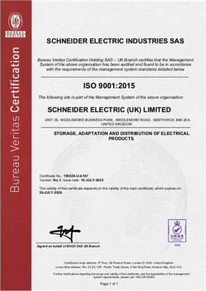 Image of ISO9001 Logistic Birmingham Certificate