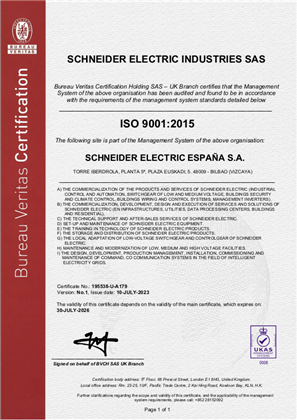 Image of ISO9001 Norte-Bilbao Certificate