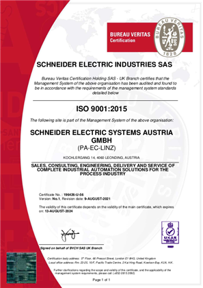 Obraz ISO9001 Certificate Industry PA EC Linz QMS