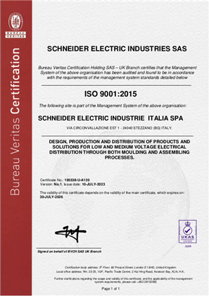 Immagine di ISO9001 Saip Schyller Stezzano Certificate