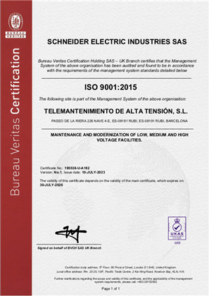 Image of ISO9001 Telemat Certificate