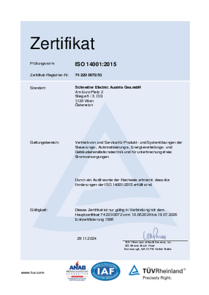 Bild von Umweltmanagement: ISO 14001 UZ Wien DE